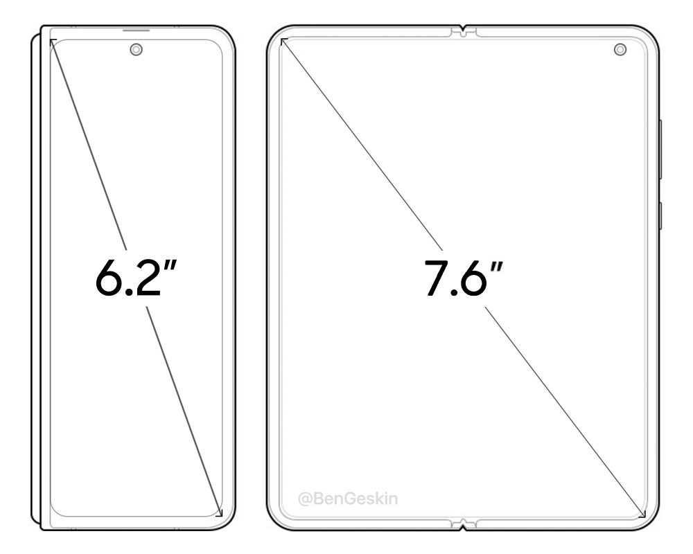 samsung fold 2 dimensions