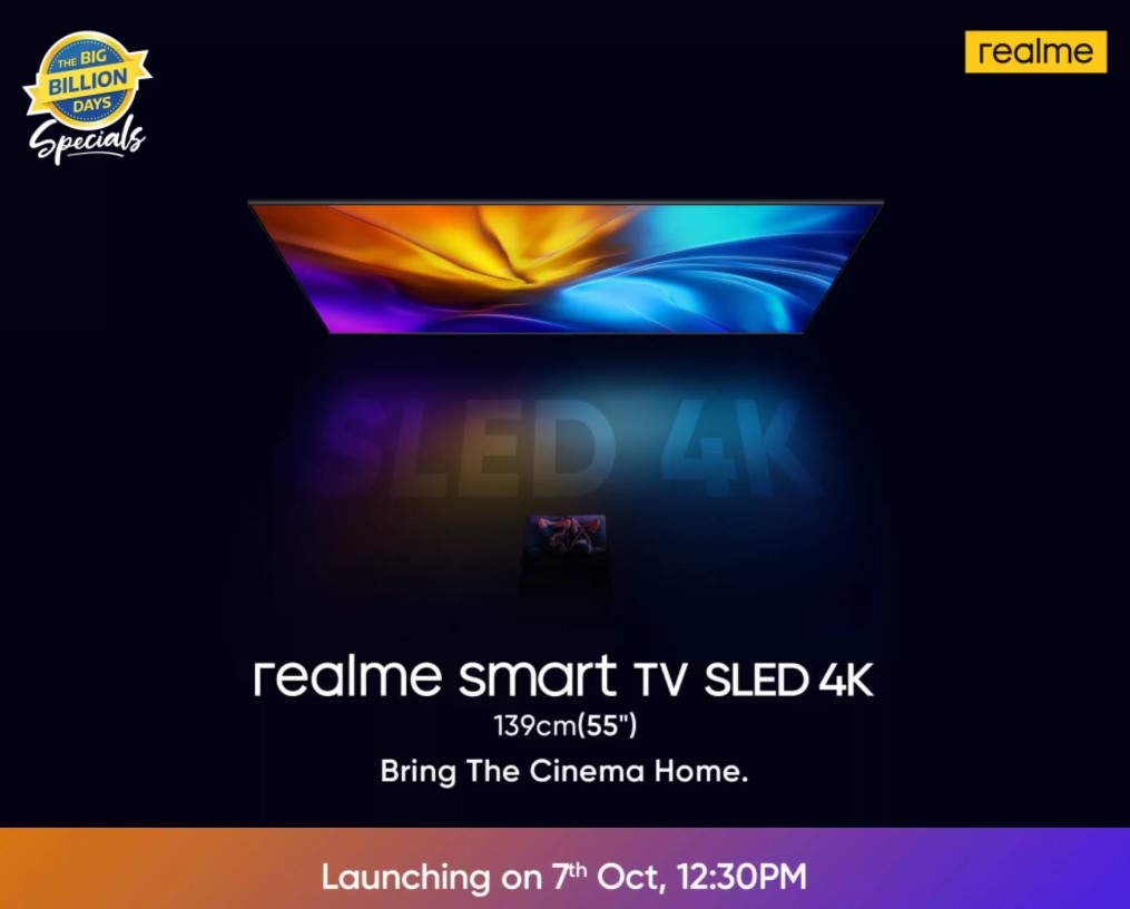 Realme 7i and Realme Smart TV SLED 4K confirmed to launch on October 7